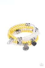 Load image into Gallery viewer, Paparazzi Accessories  - Colorfully Cupid - Yellow Bracelet
