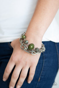 Paparazzi Accessories - Mega Malibu - Green Bracelet