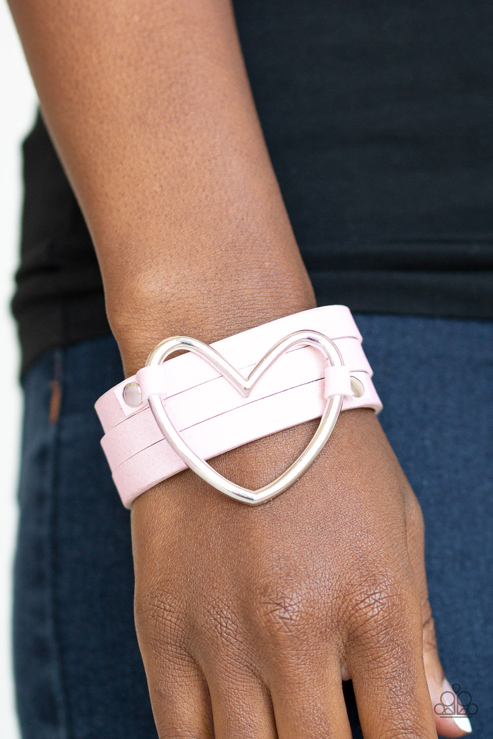 Paparazzi Accessories - One Love One Heart - Pink Snap Bracelet