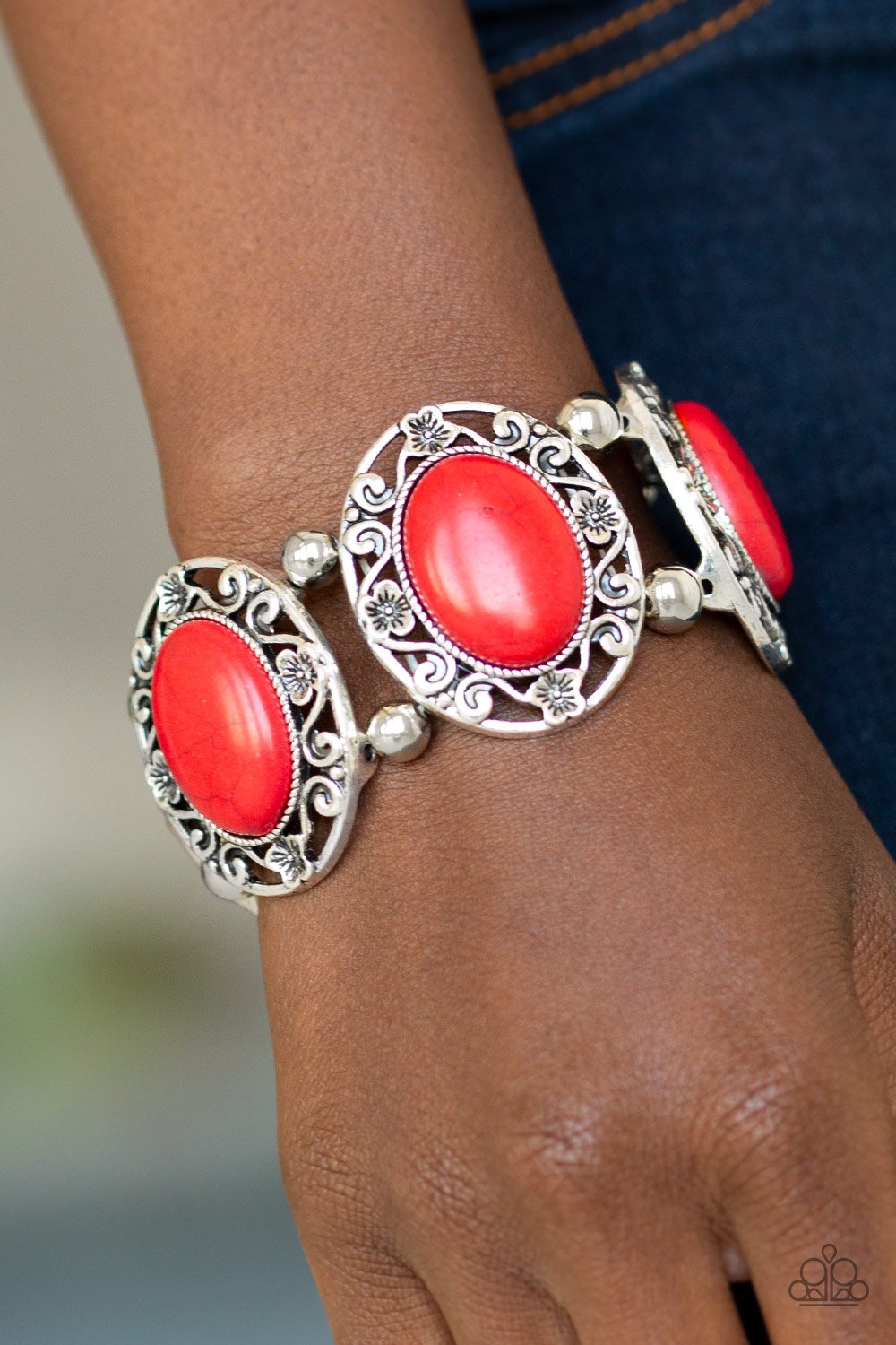 Paparazzi Accessories - Rancho Rodeo - Red Bracelet