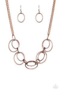 Paparazzi Accessories - Urban Orbit - Copper Necklace