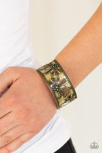Load image into Gallery viewer, Paparazzi Accessories - Where The Wild Flowers Are - Brass Cuff Bracelet

