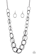 Load image into Gallery viewer, Paparazzi Accessories  - Elegantly Ensnared  - Black (Gunmetal) Necklace
