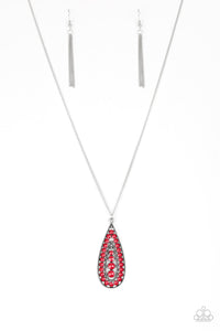 Paparazzi Accessories - Tiki Tease - Red Necklace