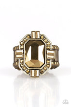 Load image into Gallery viewer, Paparazzi Accessories - Outta My Way - Brass Ring
