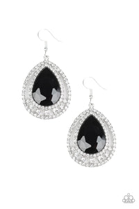 Paparazzi Accessories  - All Rise For Her Majesty - Black Earrings