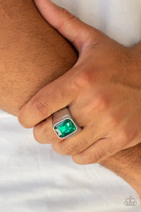 Paparazzi Accessories  - Scholar - Green Men's Ring