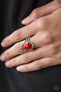 Paparazzi Accessories - The Bold And The Bead-iful - Red Ring