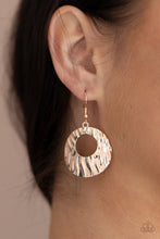 Load image into Gallery viewer, Paparazzi Accessories - Warped Perceptions - Rose Gold Earrings
