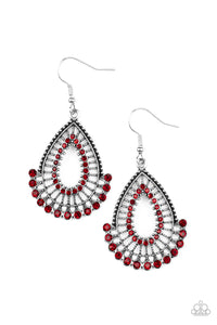 Paparazzi Accessories - Castle Collection - Red Earrings