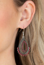 Load image into Gallery viewer, Paparazzi Accessories - Castle Collection - Red Earrings
