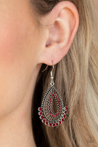 Paparazzi Accessories - Castle Collection - Red Earrings