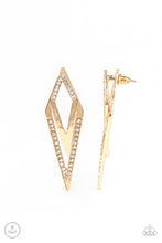 Load image into Gallery viewer, Paparazzi Accessories - Point Bank - Gold Earrings
