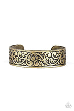 Load image into Gallery viewer, Paparazzi Accessories - Read The Vine Print - Brass Bracelet
