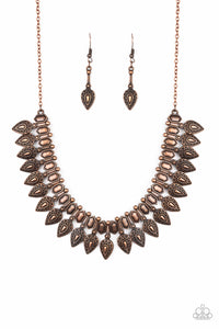 Paparazzi Accessories  - When The Hunter Becomes The Hunted - Copper Necklace