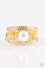 Load image into Gallery viewer, Paparazzi Accessories - Bank Run - Gold (Pearl) Ring
