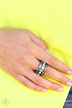 Load image into Gallery viewer, Paparazzi Accessories  - Dauntless Shine - Black (Gunmetal)  Ring
