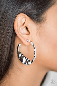 Paparazzi Accessories  - The Beast of Me - Silver Earrings