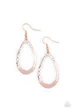 Load image into Gallery viewer, Paparazzi Accessories - Bevel-headed Brillance - Rose Gold Earrings
