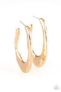 Paparazzi Accessories  - Hoop Me Up - Gold Earrings