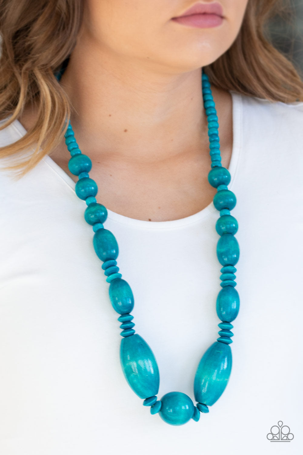 Paparazzi Accessories  - Summer Breezin' - Turquoise  (Blue) Necklace