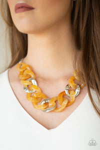 Paparazzi Accessories - I Have A Haute Date - Yellow Necklace