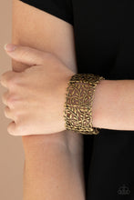 Load image into Gallery viewer, Paparazzi Accessories - Verdantly Vintage - Brass Bracelet
