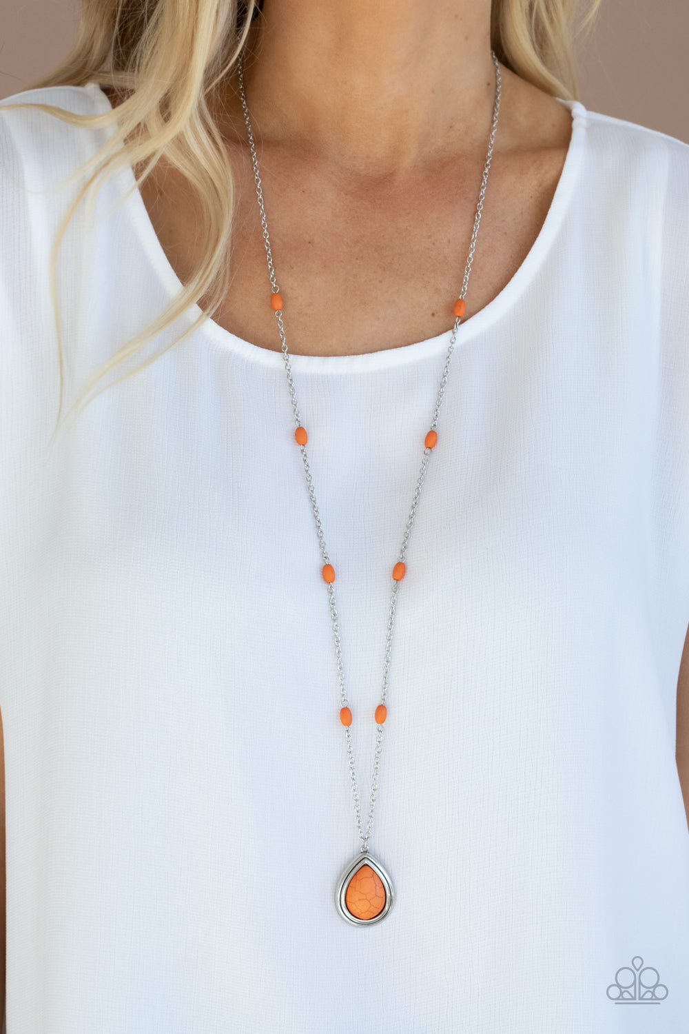 Paparazzi Accessories - Go Tell It On The Mesa - Orange Necklace