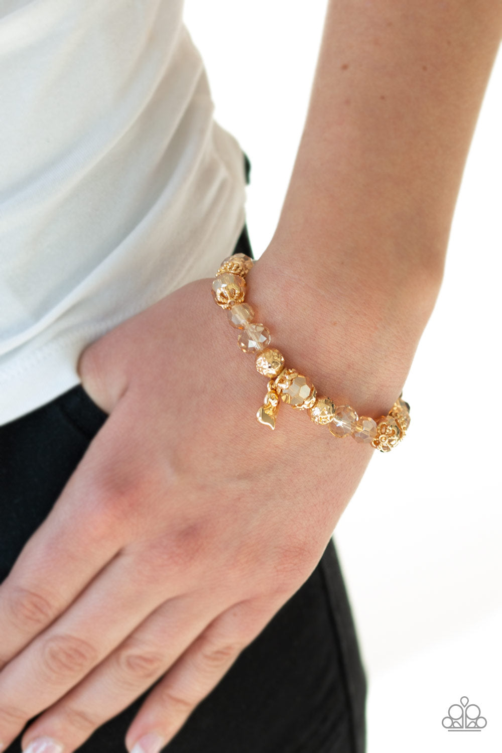 Paparazzi Accessories  - Right On Romance - Gold Bracelet