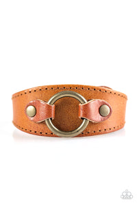 Paparazzi Accessories - Western Wrangler - Brown Bracelet