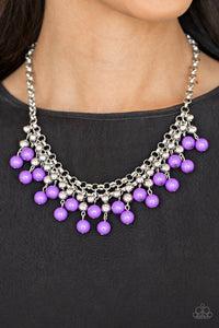 Paparazzi Accessories  - Friday Night Fringe - Purple Necklace