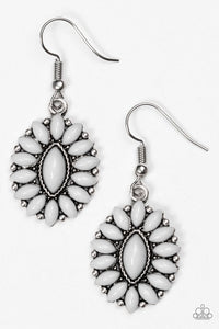 Paparazzi Accessories - Spring Tea Parties - Silver (Gray) Earrings