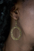 Load image into Gallery viewer, Paparazzi Accessories - Go Down Glitter - Brass Earrings
