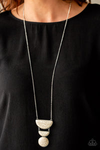 Paparazzi Accessories  - Desert Mason  - White Necklace