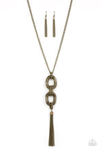 Load image into Gallery viewer, Paparazzi Accessories  - Enmeshed in Mesh - Brass Necklace
