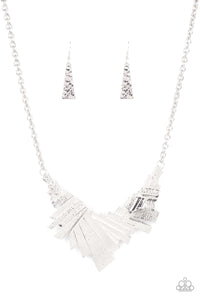 Paparazzi Accessories - Happily Ever Aftershock - Silver Necklace