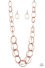 Load image into Gallery viewer, Paparazzi Accessories  - Elegantly Ensnared  - Copper Necklace

