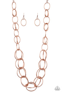 Paparazzi Accessories  - Elegantly Ensnared  - Copper Necklace