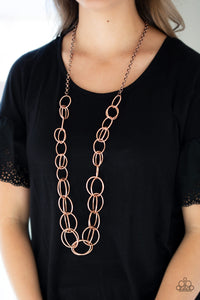 Paparazzi Accessories  - Elegantly Ensnared  - Copper Necklace