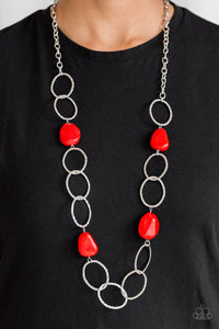 Paparazzi Accessories  - Modern Day Malibu - Red Necklace