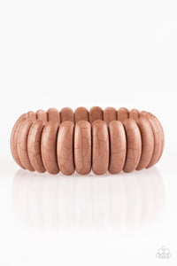 Paparazzi Accessories  - Peacefully Primal - Brown Bracelet