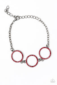 Paparazzi Accessories  - Dress The Part - Red Bracelet
