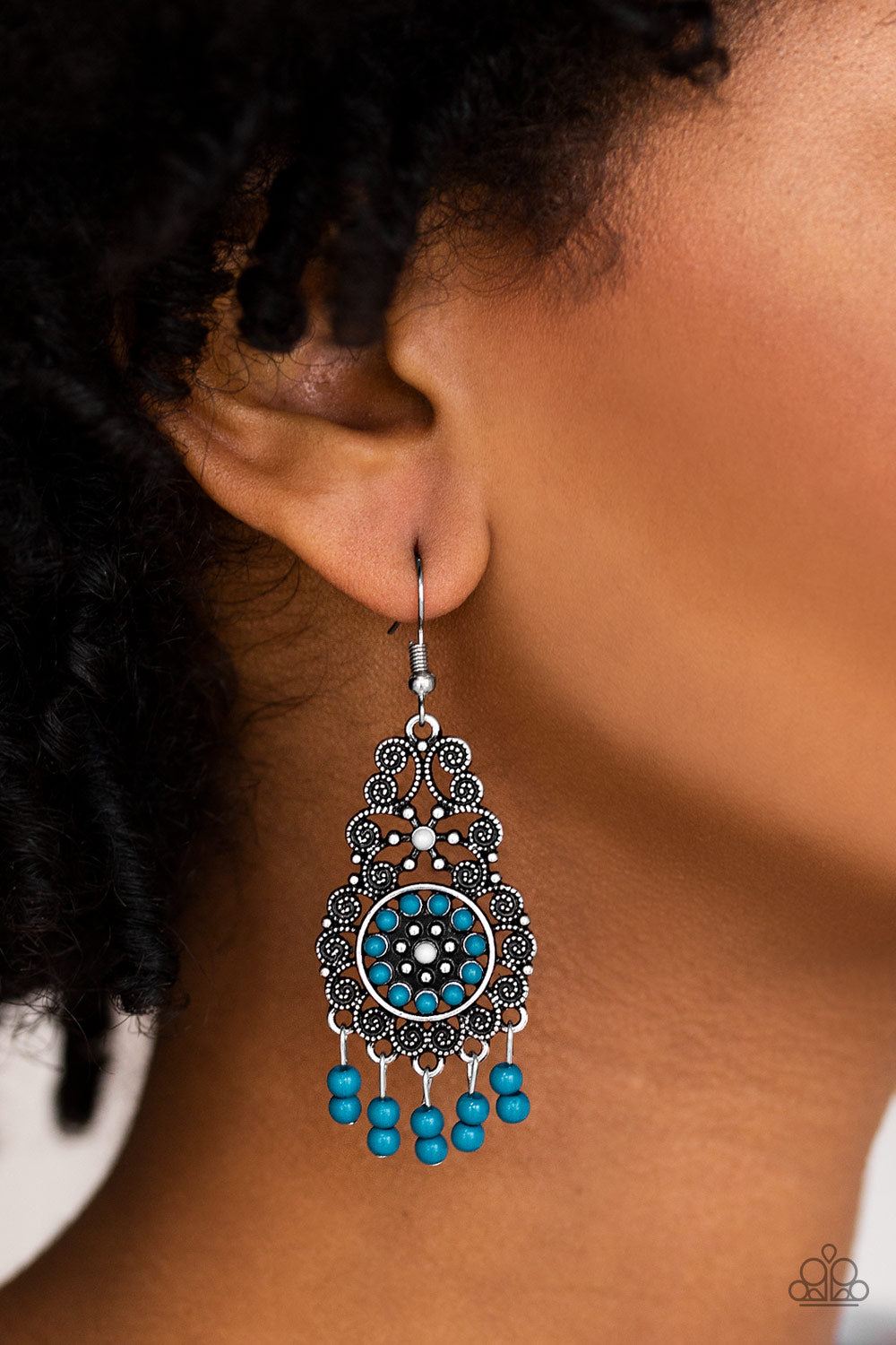 Paparazzi Accessories - Courageously Congo - Blue Earrings