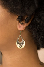 Load image into Gallery viewer, Paparazzi Accessories- Totally Terrestrial- Brass Earrings
