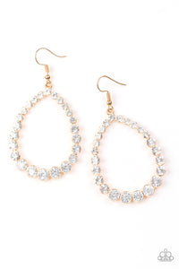 Paparazzi Accessories - Rise and Sparkle - Gold (Bling) Earrings
