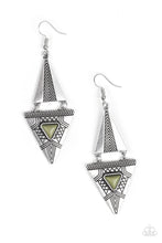 Load image into Gallery viewer, Paparazzi Accessories - El Paso Edge - Green Earrings
