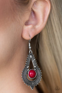 Paparazzi Accessories - Zoomin Zumba - Red Earrings