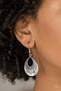 Paparazzi Accessories  - Totally Terrestrial - Silver Earrings
