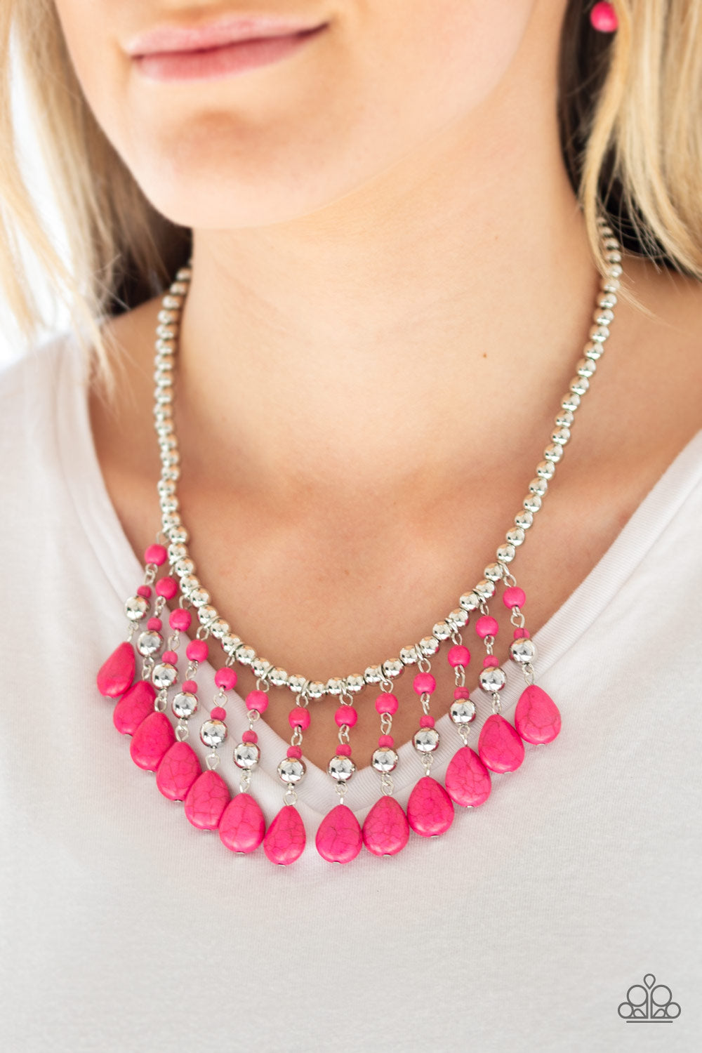 Paparazzi Accessories  - Rural  Revival - Pink Necklace