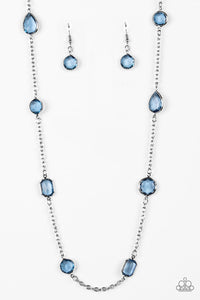 Paparazzi Accessories  - Glassy Glamourous - Blue Necklace